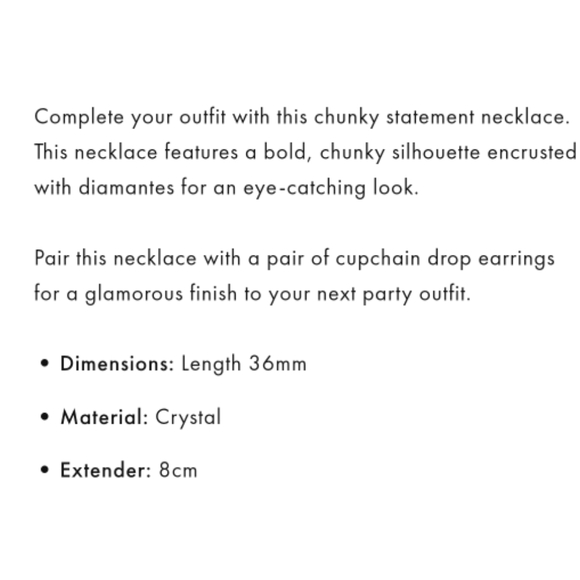 Lovisa crystal statement necklace - Picture 4 of 4